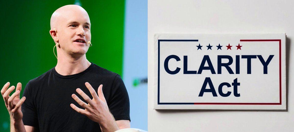 Coinbase CEO Presses Senate To Pass CLARITY Act