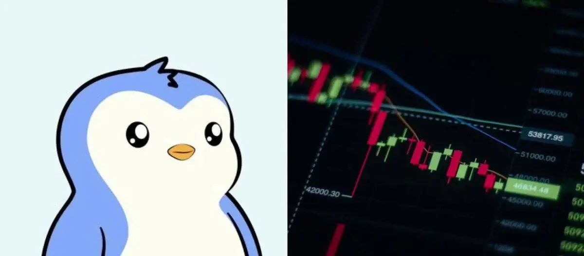 Pudgy Penguins' $PENGU token is down -14% in the last day.